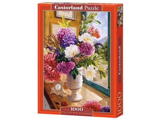 Puzzle 1000 martwa natura z hortensjami castor