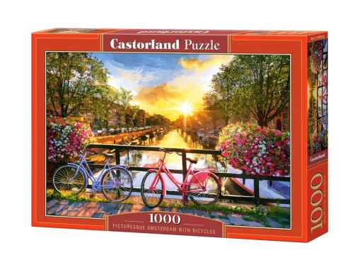 Puzzle 1000 amsterdam with bicycles rowery castor