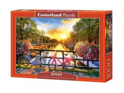 Puzzle 1000 amsterdam with bicycles rowery castor
