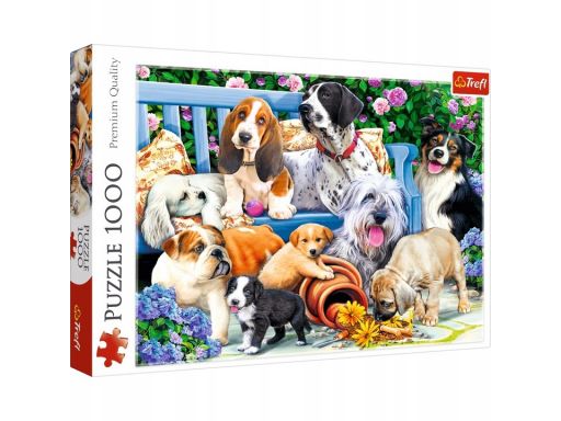 Puzzle 1000 psy w ogrodzie trefl
