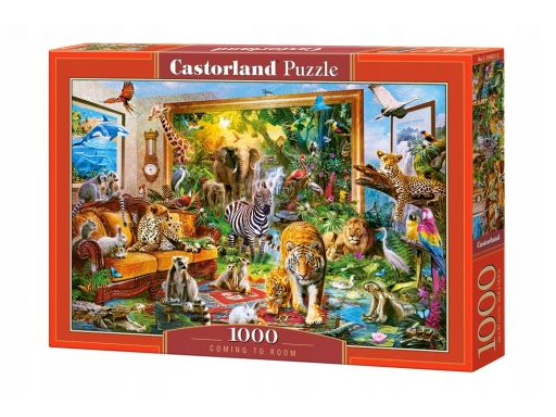 Puzzle 1000 coming to room zwierzęta w domu castor