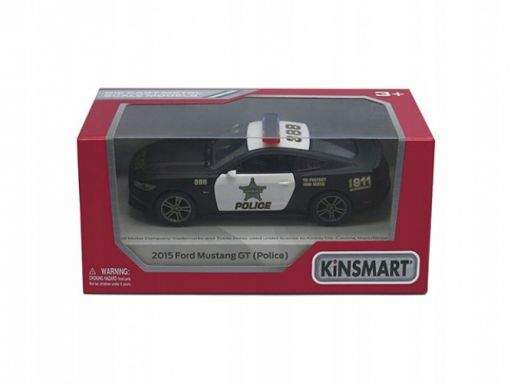 Kinsmart metal 2015 ford mustang gt 1:38 policja