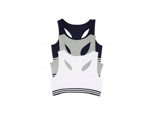 B.P.C 3-pak biustonoszy-topów dziewczęcych r.176/182