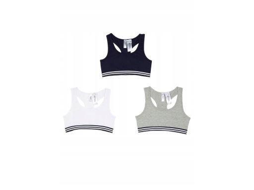 B.P.C 3-pak biustonoszy-topów dziewczęcych r.176/182