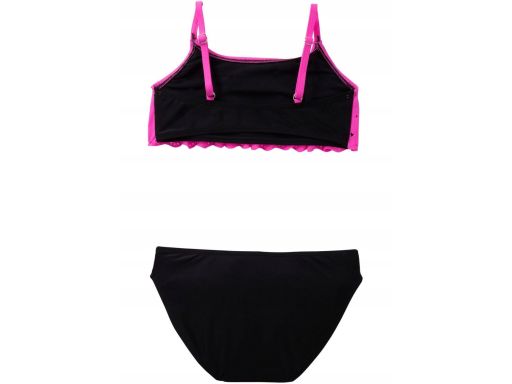 B.P.C bikini dziewczęce czarne z różowymi elementami 176/182.