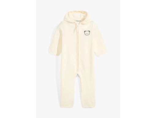 B.P.C. śmietankowy kombinezon dziecięcy z polaru r.92/98