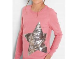 B.P.C sweter dziewczęcy z cekinową gwiazdką 152/158