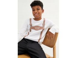 B.P.C chłopięca bluzka w stylu ludowym nadrukiem bawełna ^176/182