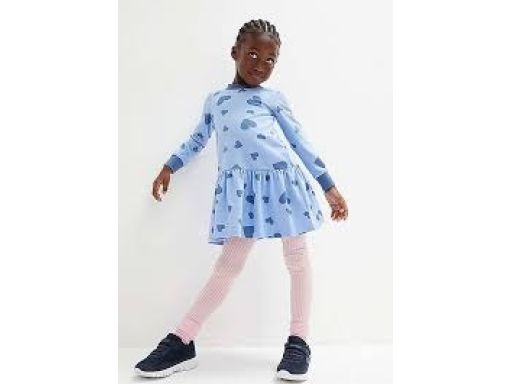 B.P.C sukienka dziewczęca niebieska w serduszka ^140/146