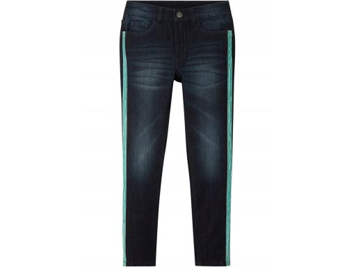 B.P.C spodnie jeansowe dziewczęce z lampasem r.116