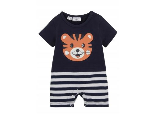 B.P.C Letni kombinezon krótki rękaw bawełna organiczna rampers ^56/62