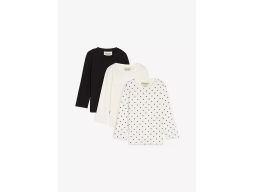 B.P.C 3-pak dziewczęcych bluzek we wzory r.104/110