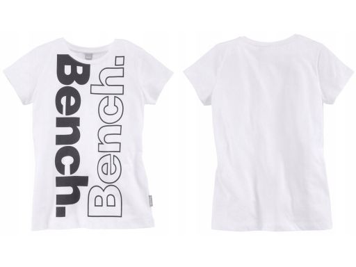 BENCH t-shirt dziecięcy chłopięcy logowany biały 128/134