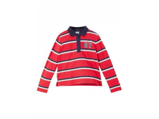 B.P.C dziewczęca bluzka polo w paski 140/146.