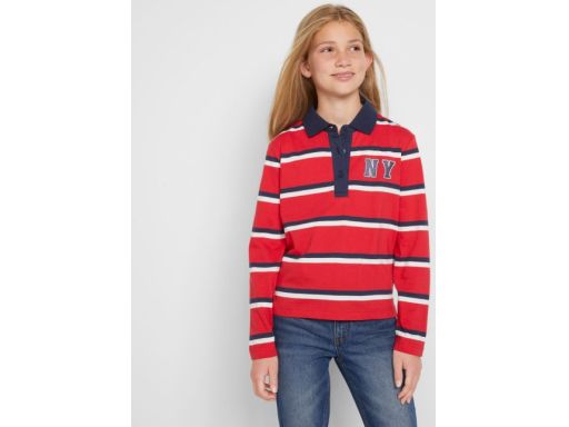 B.P.C dziewczęca bluzka polo w paski 140/146.