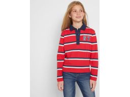 B.P.C dziewczęca bluzka polo w paski 140/146.