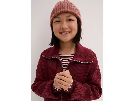 B.P.C sweter młodzieżowy bordowy z zamkiem i wysoką stójką 176/182.