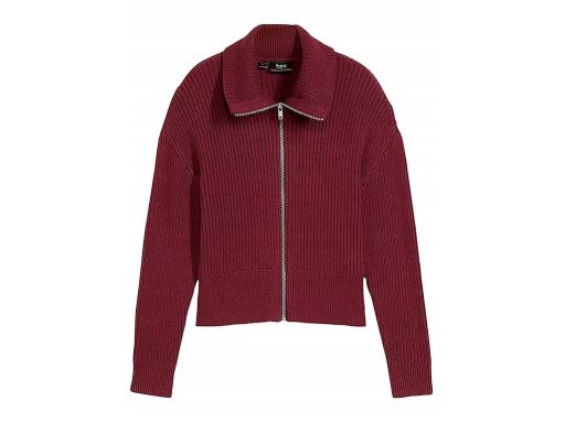 B.P.C sweter młodzieżowy bordowy z zamkiem i wysoką stójką 176/182.