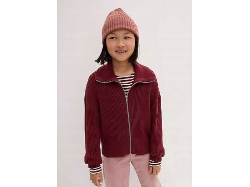 B.P.C sweter młodzieżowy bordowy z zamkiem i wysoką stójką 176/182.