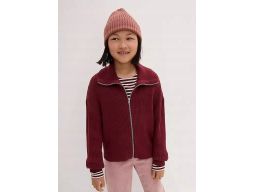B.P.C sweter młodzieżowy bordowy z zamkiem i wysoką stójką 176/182.
