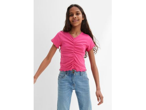 B.P.C dziewczęca bluzka marszczona różowa 176/182.