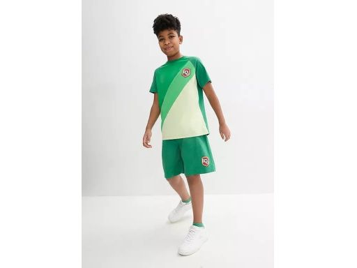 B.P.C spodenki chłopięce zielone z naszywką r.128/134