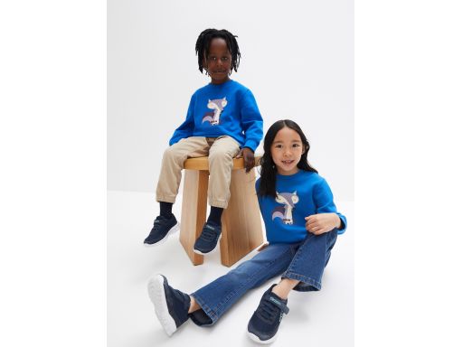 B.P.C bluza dziecięca z nadrukiem niebieska r.128/134