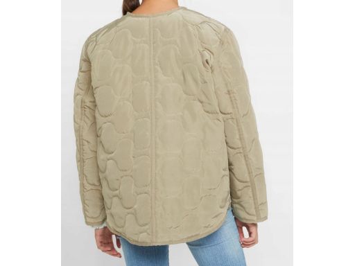 B.P.C dziecięca kurtka pikowana oliwkowo-beżowa r.128/134