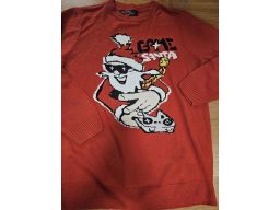 B.P.C sweter świąteczny GAME Santa czerwony 164/170