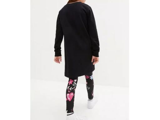 B.P.C sukienka dziewczęca dresowa czarna z kolorowym nadrukiem 164/170