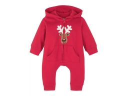 B.P.C. kombinezon - pajacyk niemowlęcy czerwony świąteczny 56/62.