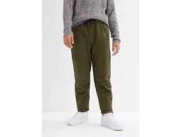 B.P.C spodnie oliwkowe z wiązaniem chłopięce r.122