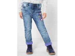 B.P.C spodnie jeansowe dziewczęce z nadrukiem r.128