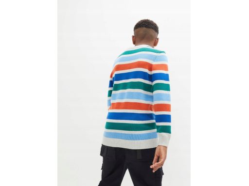 B.P.C sweterek chłopięcy bawełniany w paski ^104/110