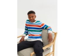 B.P.C sweterek chłopięcy bawełniany w paski ^104/110