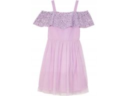 B.P.C sukienka dziewczęca liliowa z cekinami 146.