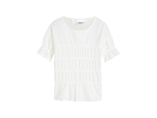 B.P.C dziewczęca bluzka marszczona kremowa r.176/182