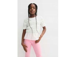 B.P.C dziewczęca bluzka marszczona kremowa r.176/182