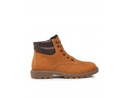 GEOX brązowe trzewiki chłopięce na rzep do kostki 38