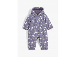 B.P.C kombinezon niemowlęcy zimowy fioletowy w kolorowe wzorki 80.