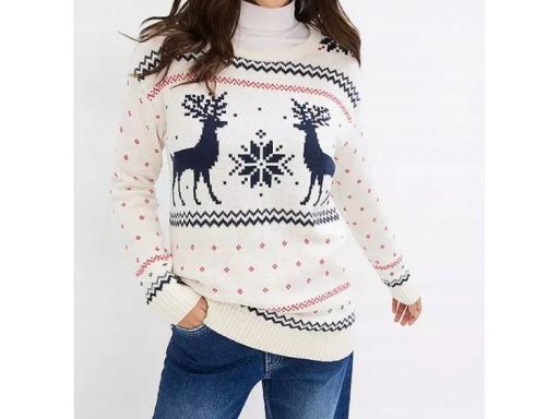 B.P.C sweter świąteczny we wzory 52/54.