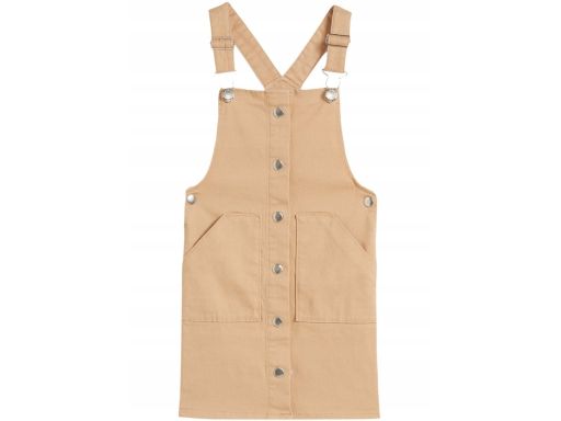 B.P.C sukienka ogrodniczka dziewczęca beżowa r.134