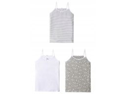 B.P.C 3-pak podkoszulki dziewczęce bawełniane 128/134.