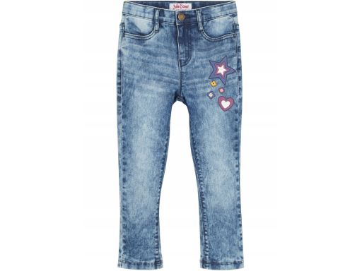 B.P.C spodnie jeansowe dziewczęce z nadrukiem 134.