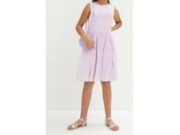 B.P.C satynowa sukienka dziewczęca liliowa 170 cm.