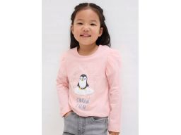 B.P.C dziewczęca bluzka długi rękaw różowa 116/122.