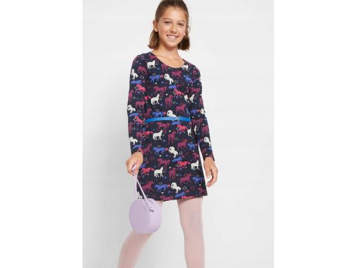 B.P.C sukienka dziewczęca bawełniana konie^164/170