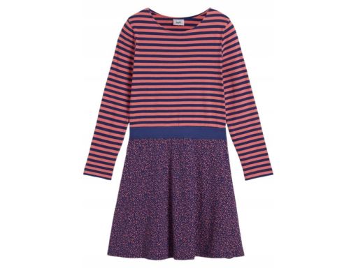 B.P.C sukienka dziewczęca dżersejowa w paski r.128/134
