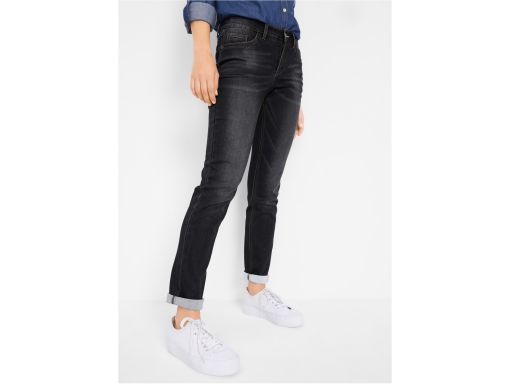 B.P.C termo jeansy modne boyfriend szare 40.