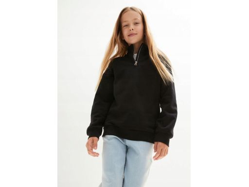 B.P.C młodzieżowa czarna bluza ze stójką ^152/158